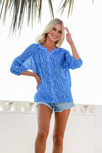 Mandy Pebble Top Blue