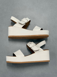 Penny Platform Sandal Cream