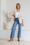 Cassidy Linen Blend Blazer Latte