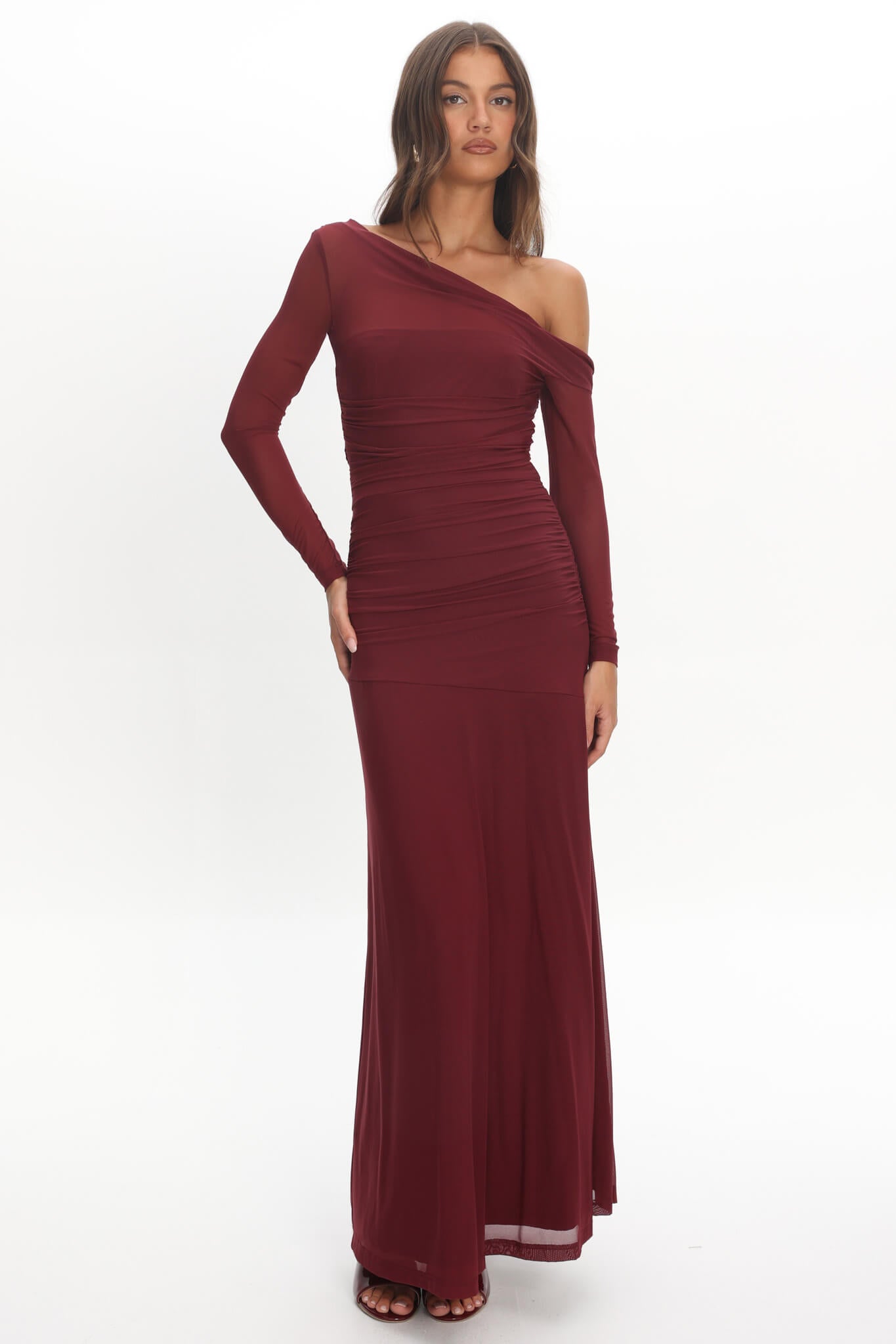 Ophelia Long Sleeve Dress Wine