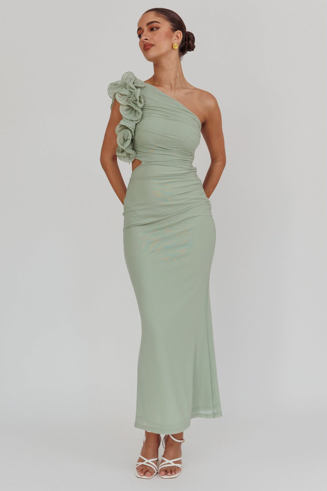 Darcy Frill Dress Sage