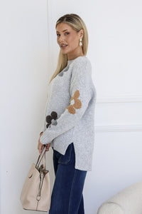 Daisy Knit Jumper Grey