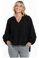 Fleur Blouse Black