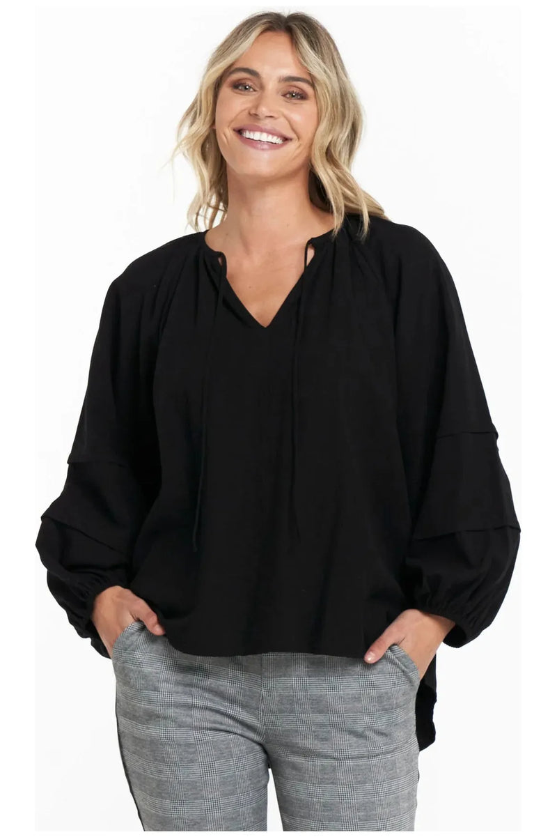 Fleur Blouse Black