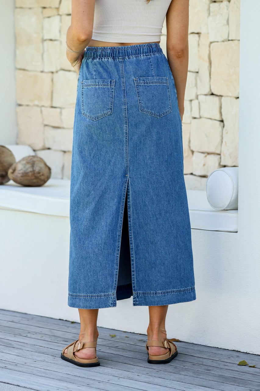 Sienna Skirt Mid Blue