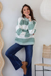 Tilly Stripe Knit Sage/Ivory