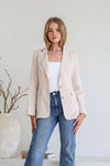 Cassidy Linen Blend Blazer Latte