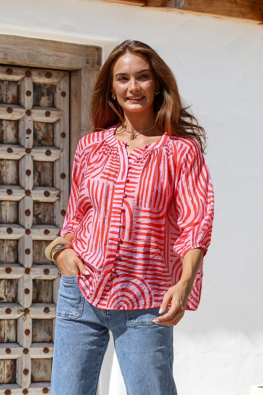 Malta Top Pink/Red