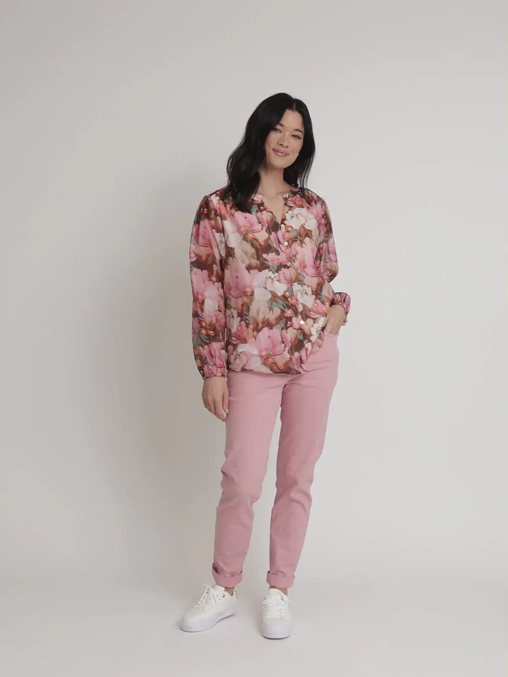 Dakota Print Top Blush