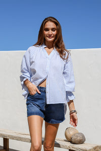 Sorrento Stripe Shirt Blue/White