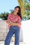 Malta Paisley Top Pink