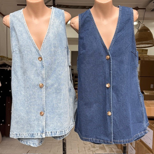 Hattie Denim Short Set Light Denim