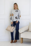 Daisy Knit Jumper Grey