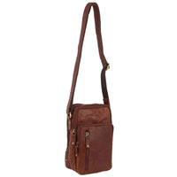 Pierre Cardin Unisex Cross Body Bag Chestnut