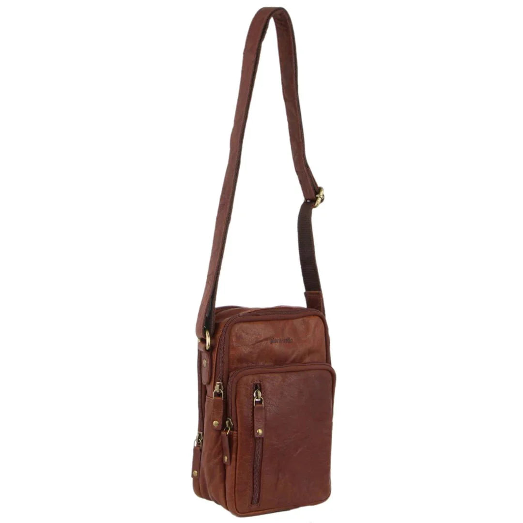 Pierre Cardin Unisex Cross Body Bag Chestnut