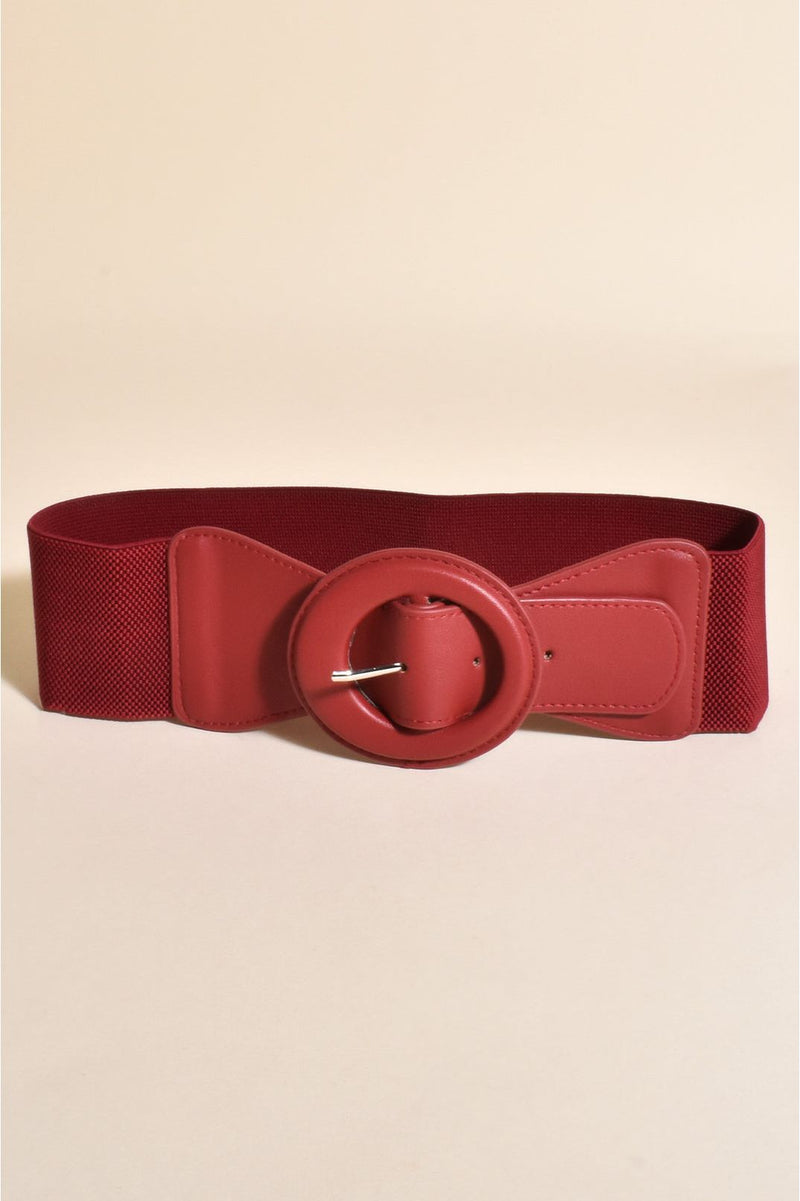 Benny Wide Stretch Belt Burgundy