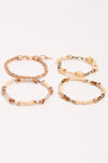 Four Piece Bracelet Set Camel