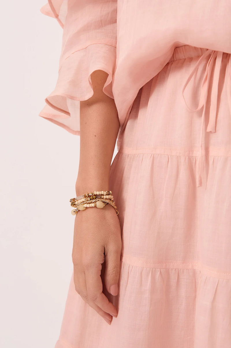 Four Piece Bracelet Set Camel