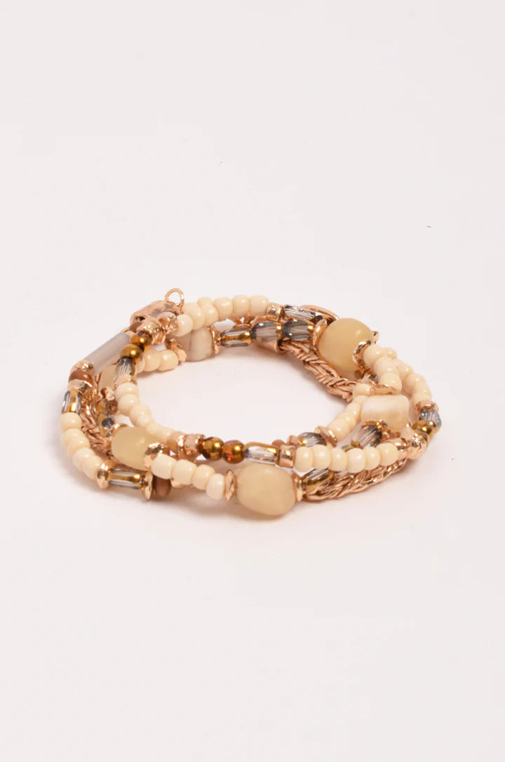Four Piece Bracelet Set Camel