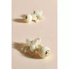 Beaded Flower & Ball Earring Cream