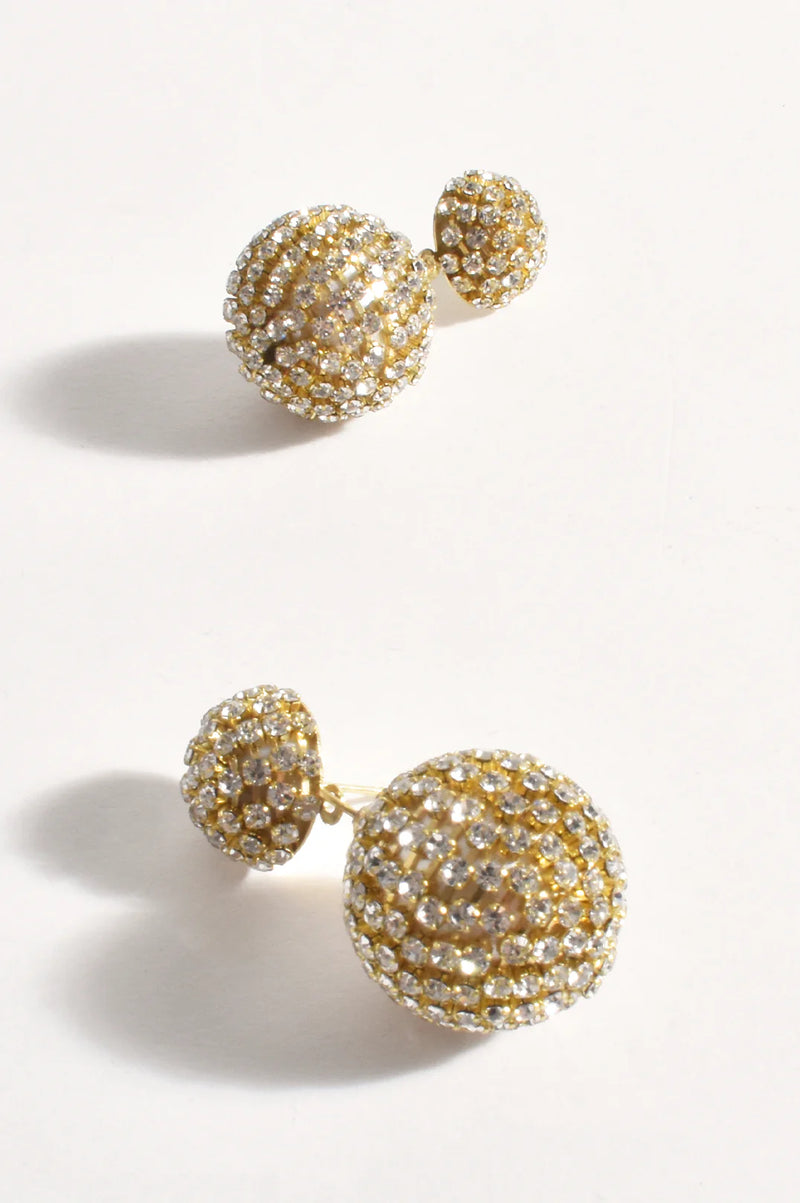 Belle Of The Ball Diamante Earring Gold