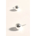 10mm Metal Ball Stud Earring Silver