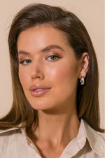 Chunky Midi Statement Hoop Silver