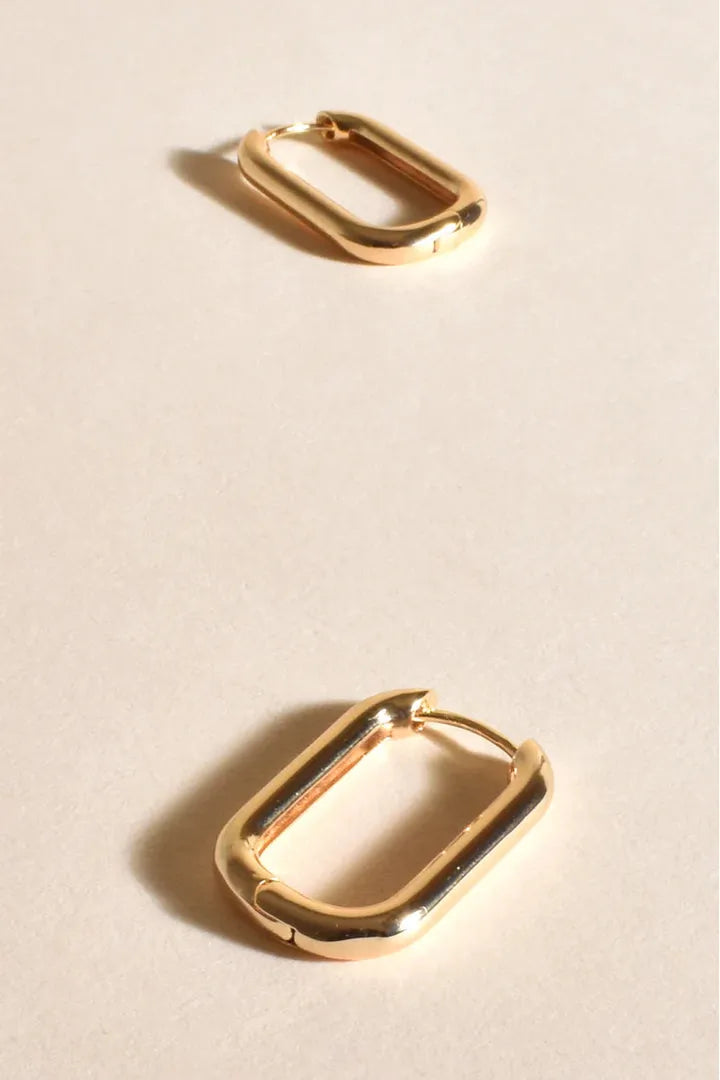 Metal Link Hoop Gold