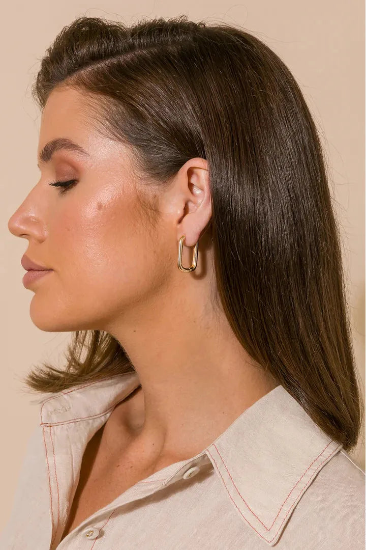 Metal Link Hoop Gold