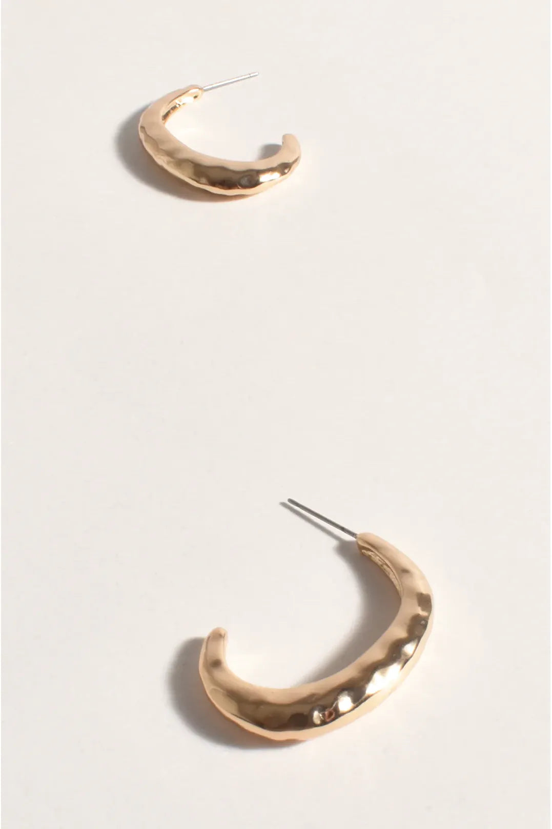 Max Hammered Hoops Gold