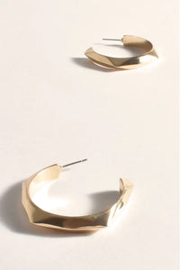 Geometric Hoops Gold