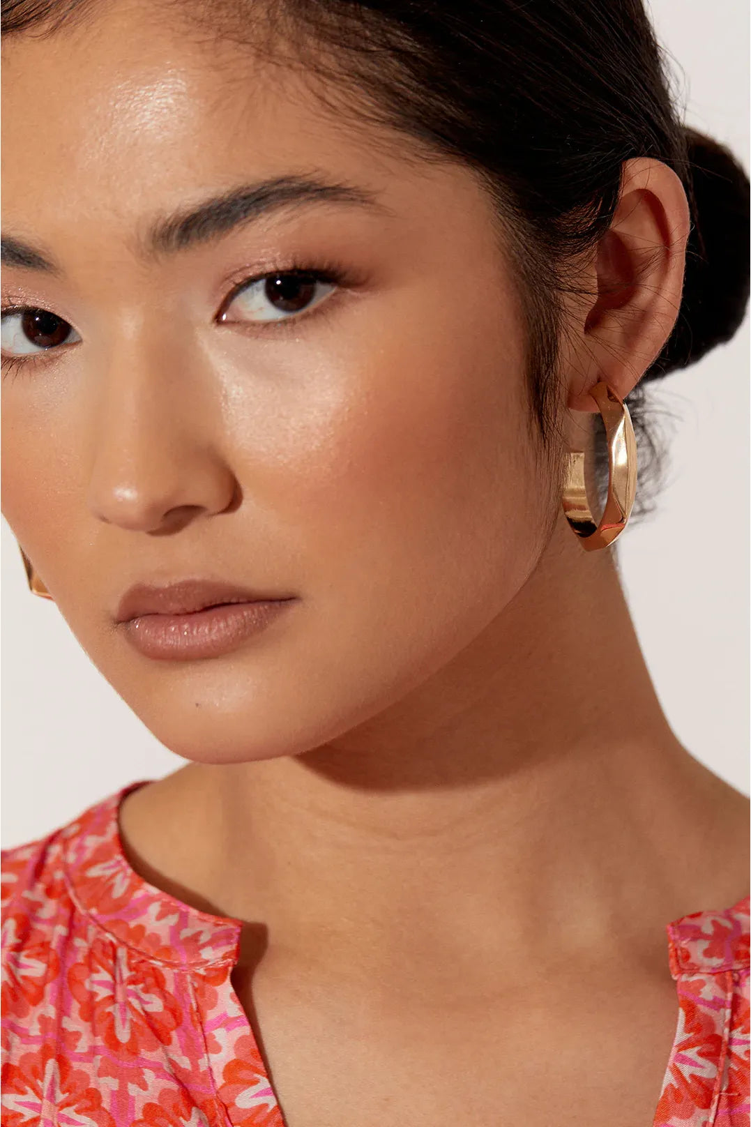 Geometric Hoops Gold