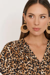 Rattan Summer Earring Camel