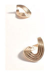 80s Vibe Swirl Earrings Gold