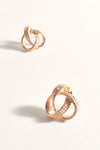 Textured Knot Earrings Gold