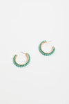Stone Edge Hoops Green