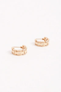 Mini Chain Hoops Gold