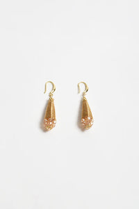 Long Woven Statement Earring Gold