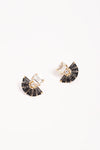 Glass & Bead Earring Black