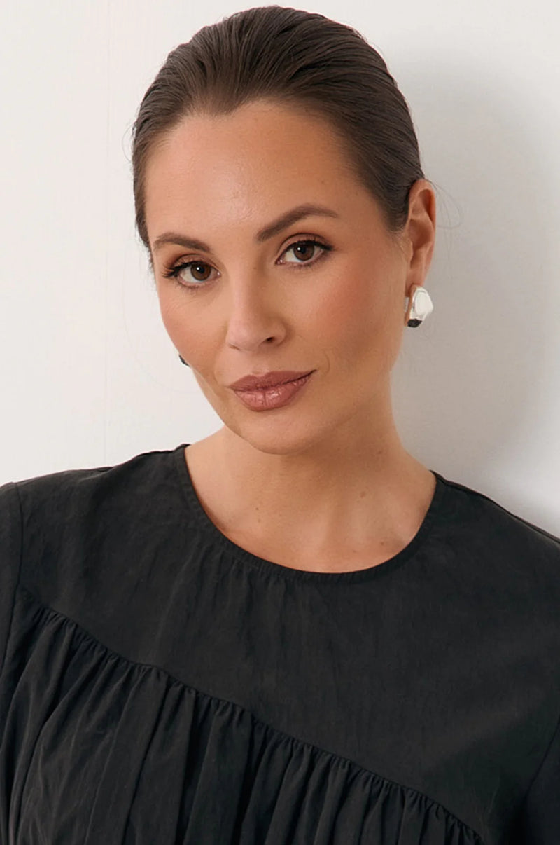 Bevelled Metal Hoop Silver