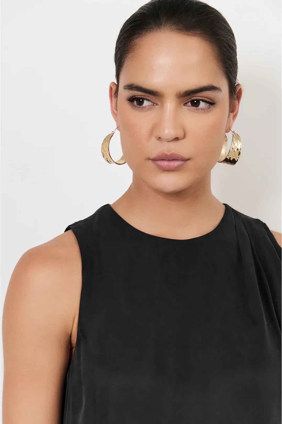 Statement Hammered Event Hoops Gold