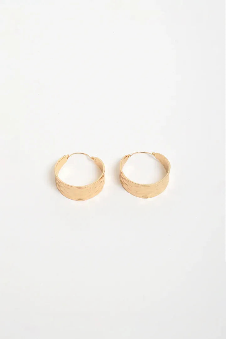 Statement Hammered Event Hoops Gold