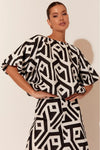 Micah Top Geo Print