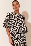 Micah Top Geo Print