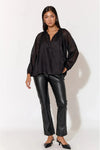 Aubrie Ramie Top Black
