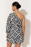 Elaine Geometric One Shoulder Top Print