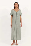 Juniper Contrast Maxi Dress Sage