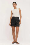 Trinity Linen Short Black