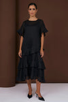 Alana Ramie Midi Dress Black