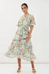 Alana Floral Ramie Midi Dress